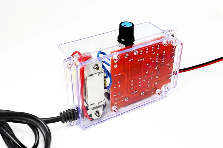 Electronic DIY LM317 Adjustable Voltage Regulated Kit DC Step-down Power Supply Making Parts With Case Soldering Assembly 220V