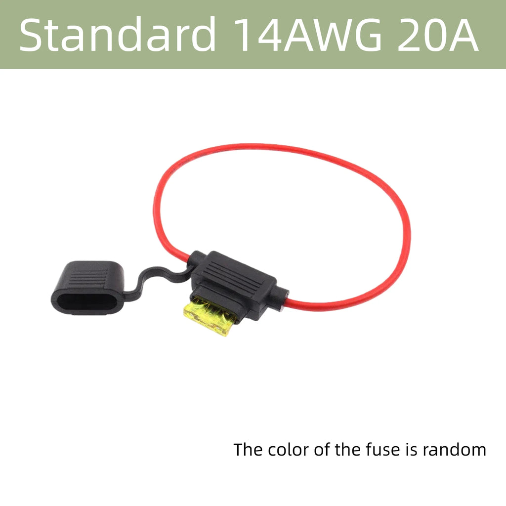 5/10PCS Waterproof Fuse Holder 32V Mini Small Medium Auto 18/1614/12/10AWG and Car Blade Fuse 5A 10A 15A 20A 30A