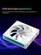 Coolcirc 120mm Modular Wireless Splicing 12CM PC Case Cooling Fan ARGB Infinite Mirror For Computer 120 240 360 Water Cooler
