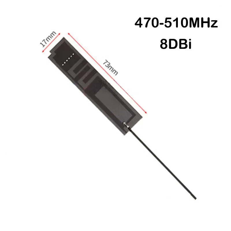 1pcs 433MHz Internal Antenna Lora Singal Amplifier Built-in Spring FPC PCB Patch Antenna 8dbi Booster for Wireless Data Module
