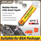 227℃ High Temperature Lead-Free Solder Paste Syringe Type For SMT IC BGA QFN Chip Repair Rework Soldering