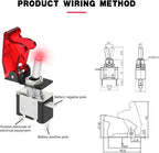 12V 20A Toggle Switch LED Switch Car Auto Cover LED Light With Protective Cover SPST Toggle Rocker Switch Control On/Off