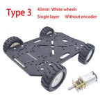 4WD Chassis Smart Robot Car 6V N20 DC Mini Micro Gear Motor Smart Car Kit 4WD Robot Chassis Kits With Encoder Mecanum Wheel Car