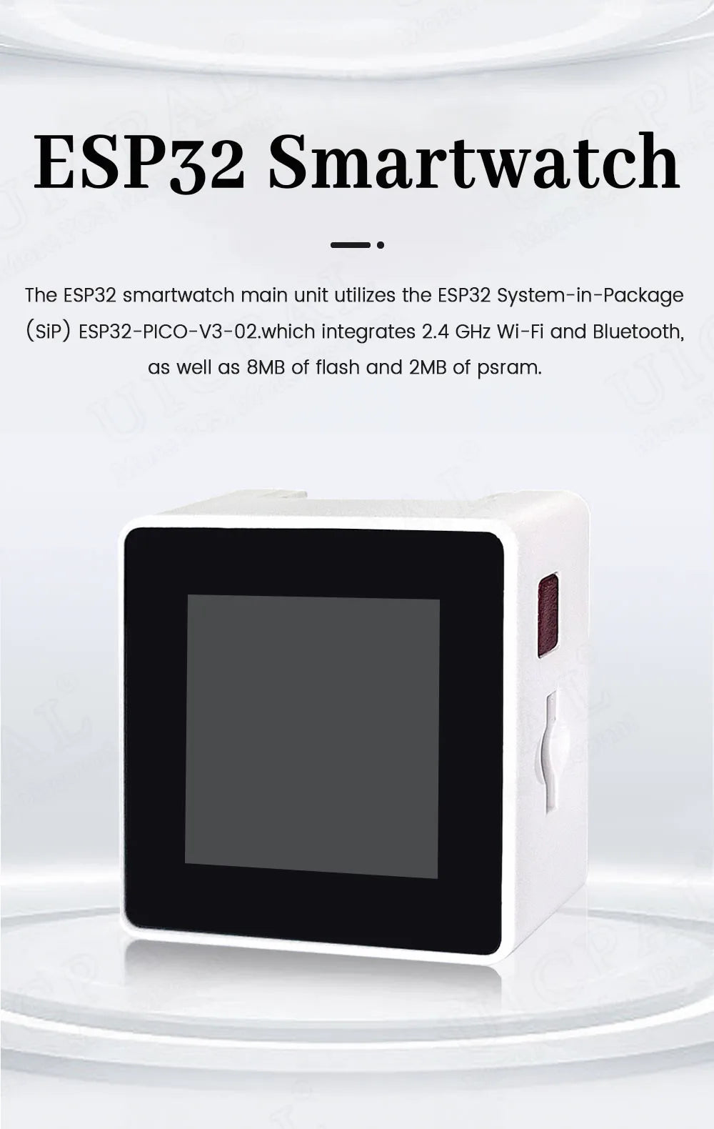 ESP32 Smart Watch BOX Development Board Wifi BT Module ESP32-BOX with 1.54 Inch TFT Screen MPU9250 BM8563 8MB Flash Type-C