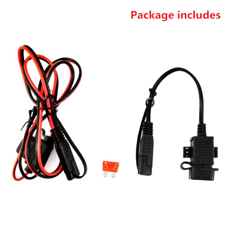 12V Waterproof Motorcycle SAE to USB Phone GPS MP4 Charger Cable Adapter Motorbikes Inline Fuse Power Supply