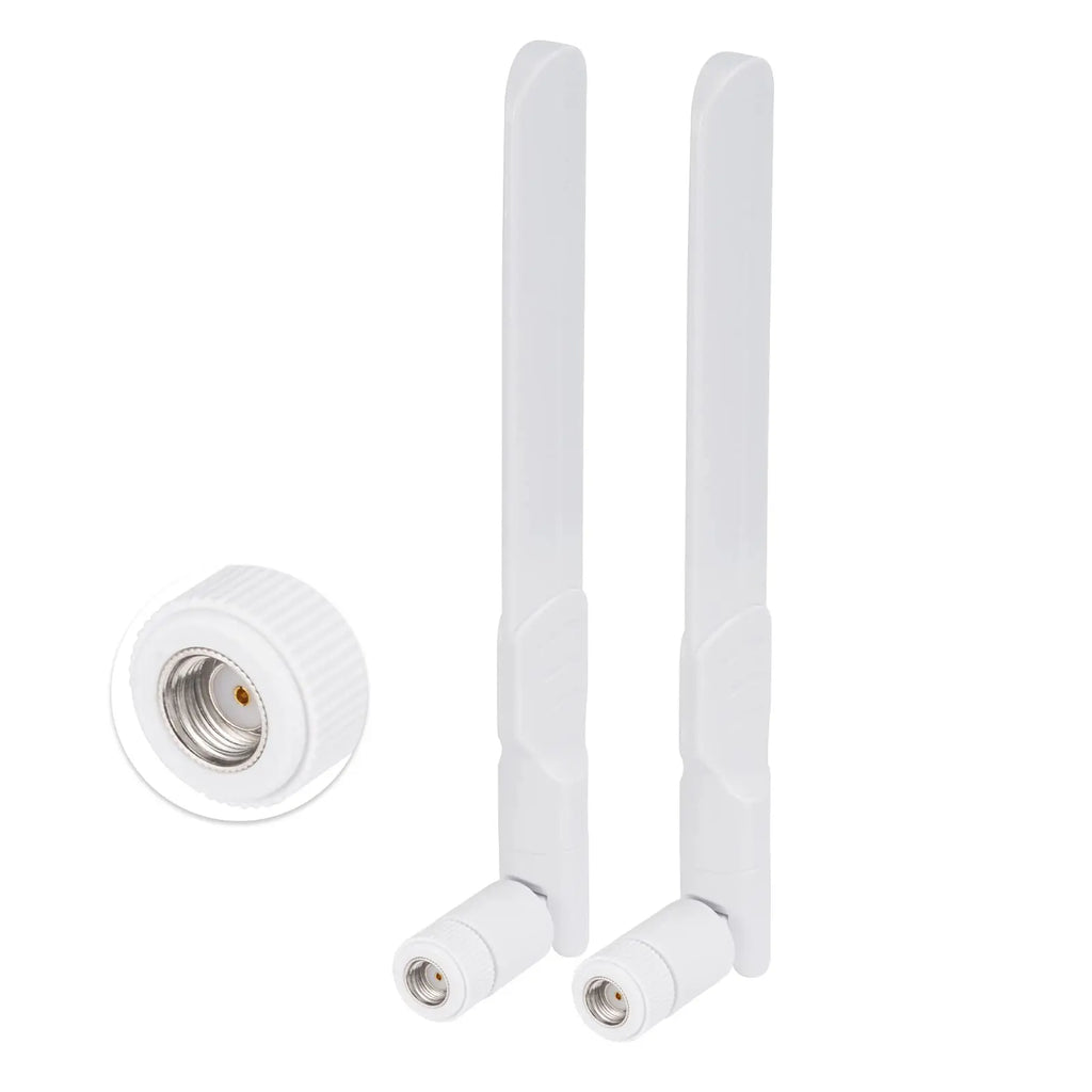 2 X 8dBi 2.4GHz 5.8GHz Dual Band WiFi Antenna RP-SMA Male +2 X 15CM I-P-E-X-1 to RP-SMA Female Pigtail Cable for Wireless Router