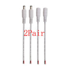 White 5.5x2.1mm 12V DC Power Supply Adapter DC 5.5*2.1mm Male Plug Female Jack Socket Cable Wire Pigtail Connector