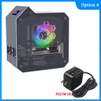 GeeekPi Raspberry Pi 5 ABS Mini Tower Complete Kit With Cooler Ice Tower 0.96 Screen Dispaly Power Supply For Raspberry Pi 5