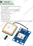 Free Shipping 10pcs GY-NEO6MV2 NEO-6M GPS Module 3V-5V NEO6MV2 with Flight Control EEPROM MWC APM2.5 large antenna for arduino