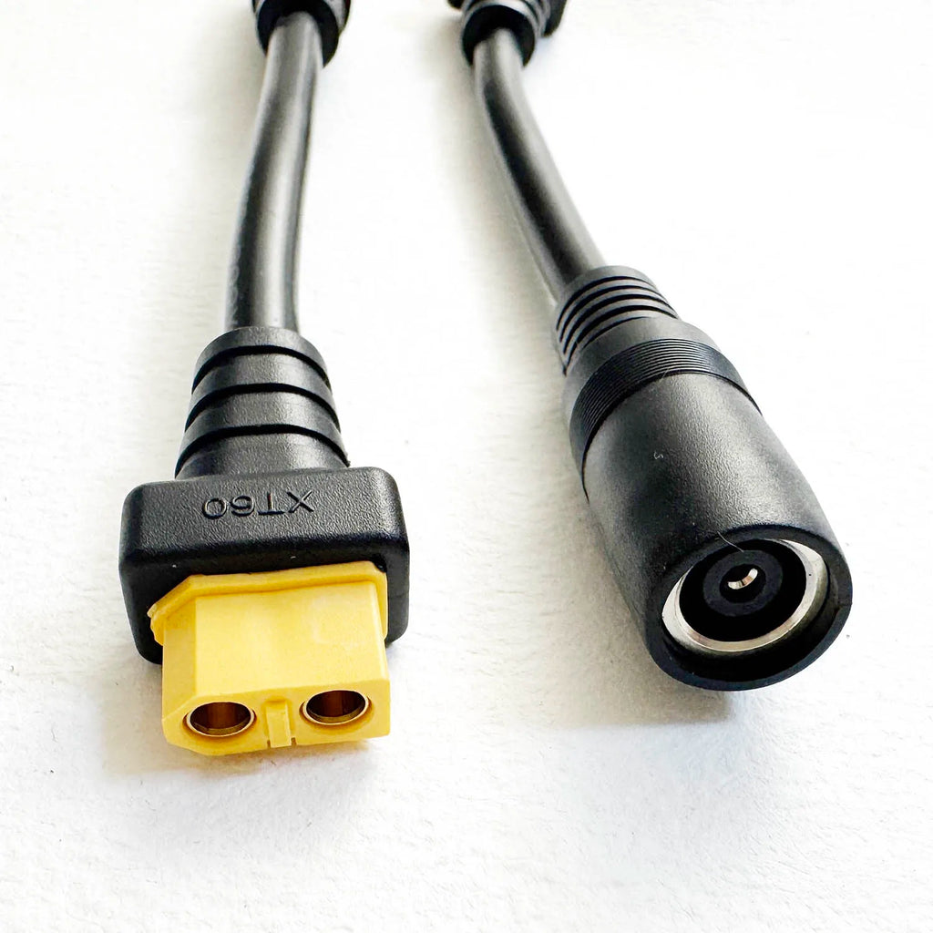 1pc XT60 Female to DC 8020 8.0mm x 2.0mm Female Adapter Cable Connectos Solar Generator Portable Power Station 14AWG