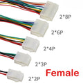 10pcs 5557 5559 0.75mm2 18AWG Terminal Cable 2P 3P 4P-24P MX4.2 Male Female Plug Air Docking Extension Computer Auto CarHarness
