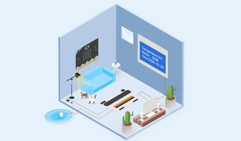 For micro:bit Smart Home Kit with microbit Board,(TMP36 Temperature Sensor, Sound /Crash Sensor, Servo, Motor.,ect),MB0017