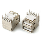 10PCS USB Interface Double-Layer USB Socket Type A Standard Port Male and Female Solder Socket DIP Straight Bent Pin PCB Socket