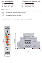 TOMZN TORT7-S1 Timer Relay Asymmetric Cycler Automatic Loop Delay T1-On Time T2-Off Time AC230V 50/60Hz For Traffic Lights