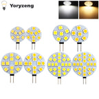 G4 LED Bulbs DC 12V 5050 SMD 1.2W 2.4W 5W 120 Degree Bi-pin Cold Warm White Halogen Replacement Lamp