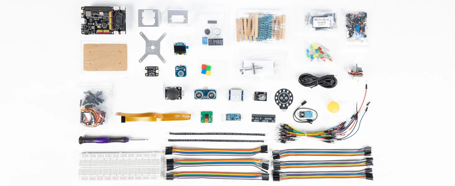 SunFounder AI Fusion Lab Kit for Raspberry Pi 5/4/3B+/Zero 2w, LLMs ChatGPT/Gemini/Grok, YOLO&OpenCV & MediaPipe, Python