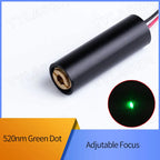 D10X30mm Adjustable Focus 520nm Green 1mW  5mW 10mW 30mW 50mW Dot Laser Diode Module Industrial Grade ACC Driver TYLASERS