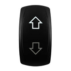 12V Arrow Up Down Rocker Switch White Led 7Pin On-Off-On, Momentary (On)-Off-(On) Toggle Switch Waterproof DPDT Button Switch