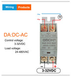 OMCH DIN Rail Solid State Relay SSR With Heatsink 10A 25A 40A 60A 80A 100A 120A DC-AC DC-DC AC-AC Single Phase Control