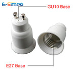 2pcs Gu10 To E27 E26 Led Lamp Base Adapter CE Rohs PBT 2Prong Halogen CFL LED Spotlight To Screw Light Socket Converter Extender