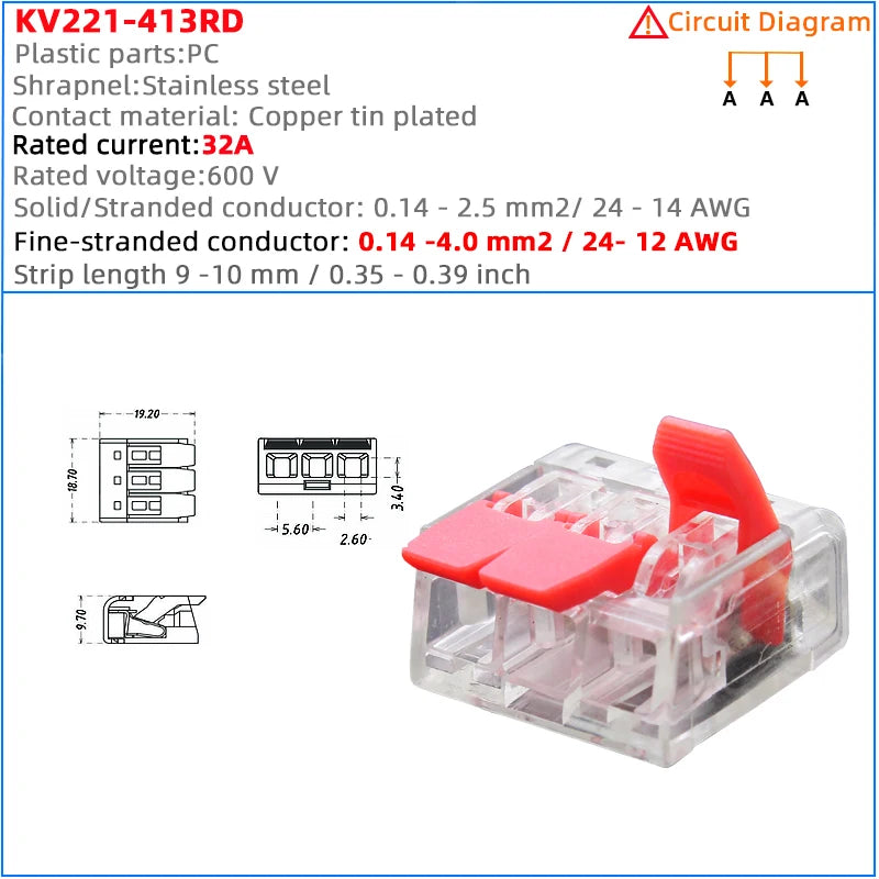 Mini Fast Wire Connector Terminal 25/50/100 PCS Set Compact Plug-in Home Wiring 0.08-4.0mm Universal Cabler for Electronics