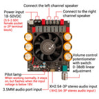 ZK-6002 DC18-50V Pure Power Amplifier Board 2.0 600W+600W Stereo Audio Amplifier Module TPA3255 Amplifier Chip