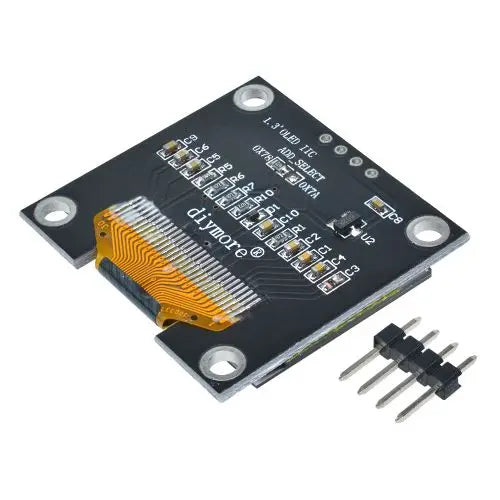 1-5PCS 1.3" IIC Digital OLED Display Module Serial 128x64 SSH1106 White Blue LCD LED Screen Board I2C Communicate for Arduino