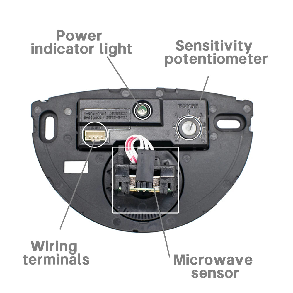 24.125GHz Micro Wave Motion Sensor Detector DC 12-24V Door Motion Detector Inductive Probe Automatic Door Opening Sensor