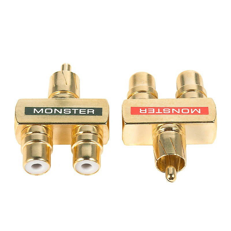 RCA Male To RCA Female Lotus Connector Tee Type 3Way Splitter for AV Audio and Video Converter Adapter Gold Plated Copper Brass