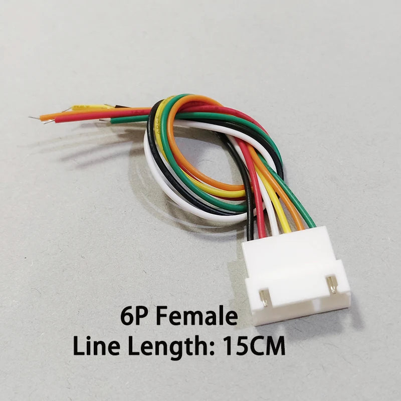 10PCS XH2.54mm 2P 3P 4P 5P 6P Male Female Plug Connector 2.54mm Pitch With 15cm Wire Cable Battery Charging Cable