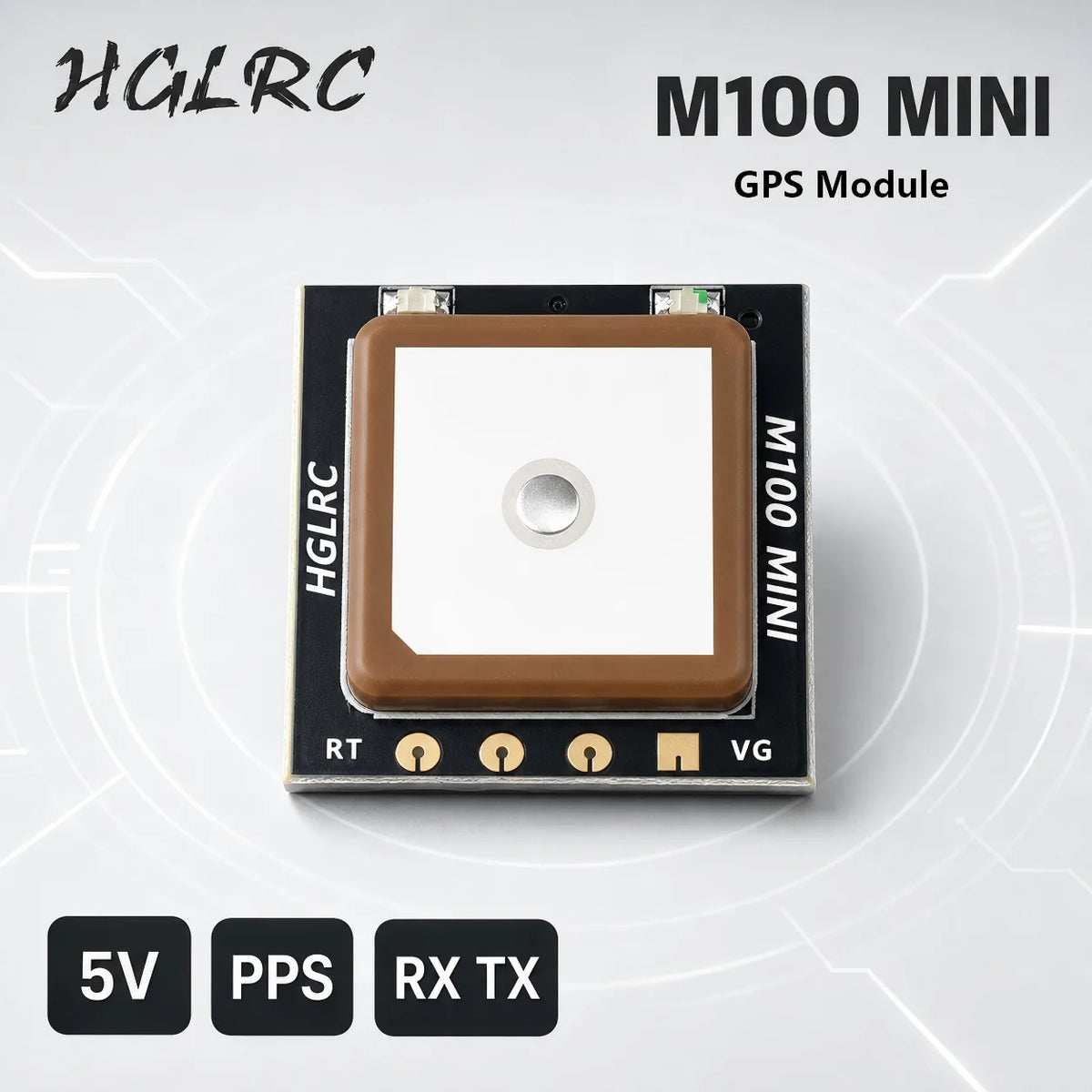 HGLRC M100 MINI GPS Module M10 UBLOX 10Hz 72CH Ceramic Antenna 3.3V-5V For FPV Racing Freestyle Drone RC Parts Flight Controller