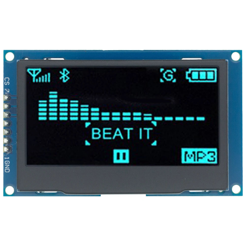 2.4" 2.42 inch 128x64 OLED LCD Display Module SSD1309 12864 7 Pin SPI/IIC I2C Serial Interface for Arduino UNO R3 C51