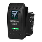 12V/24V Marine Rocker Switch Green LED SPST ON-OFF & DPDT ON-OFF-ON Momentary Toggle for 4x4 Off-Road RZR ATV ARB Carling Style