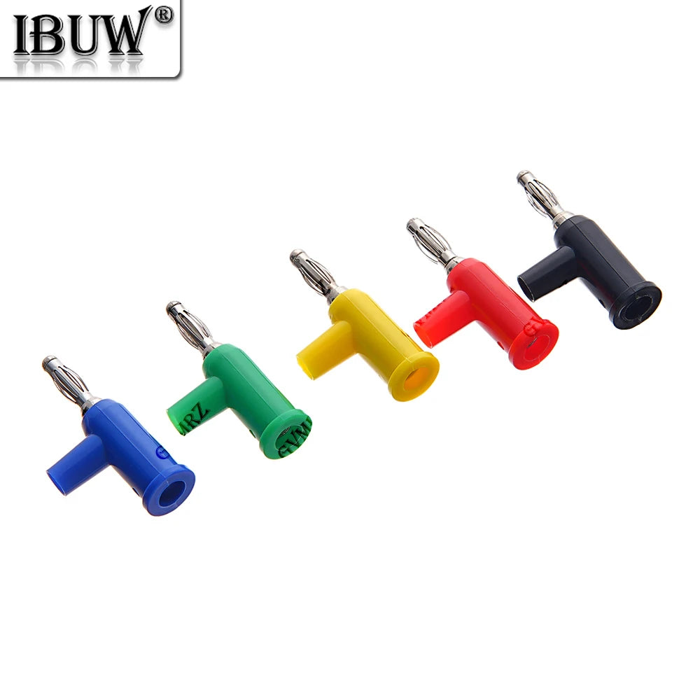 5PCS 4MM Blue Yellow Banana Plug Stackable Screw Type Without Welding Audio Multimeter Pen Plug Connector Pure Copper Red Green