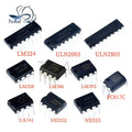 10PCS LM324N LM358 LM386 LM393 UA741 NE5532 NE555 ULN2003AN ULN2803APG PC817C DIP-16 DIP-14 DIP-8 Operational amplifier IC chip