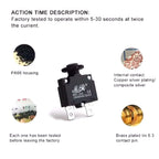 2/5Pcs Circuit Breaker Overload Protector Switch Fuse 3A 4A 5A 6A 7A 8A 10A 12A 15A 20A Resettable With & Without Waterproof Cap