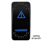 Waterproof Rocker Switch with Blue LED | 12V/24V Latching & Momentary (SPST/ DPDT) | for Marine, UTV, ATV, RZR, Automotive