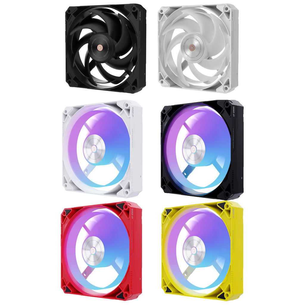 ALSEYE W12P 12CM Case Cooling Fan ARGB Light Synchronization PWM Intelligent Temperature Control Silent Fan 900-3000RPM