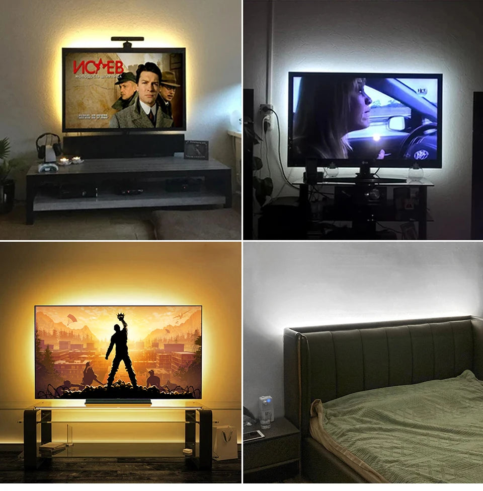 DC 5V USB LED Strips 2835 Diode Tape LED Ribbon Light TV Mirror Backlight Lighting Room Decor Lamp LED String Light 1M-5M