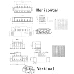 50/100Pcs JST 1.25mm 2P 3P 4P 5P 6P 7P 8P 9P 10P 12PIN SMD Horizontal Vertical Male Plug Connector Pin Header Socket JST 1.25