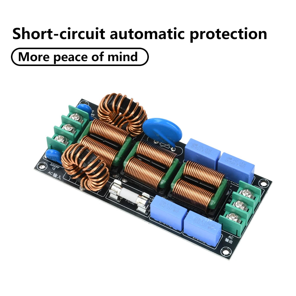 16A 4-Stage AC Power Supply EMI Filter 110V 220V Audio Electromagnetic Interference Filtering EMC Differential Common Mode