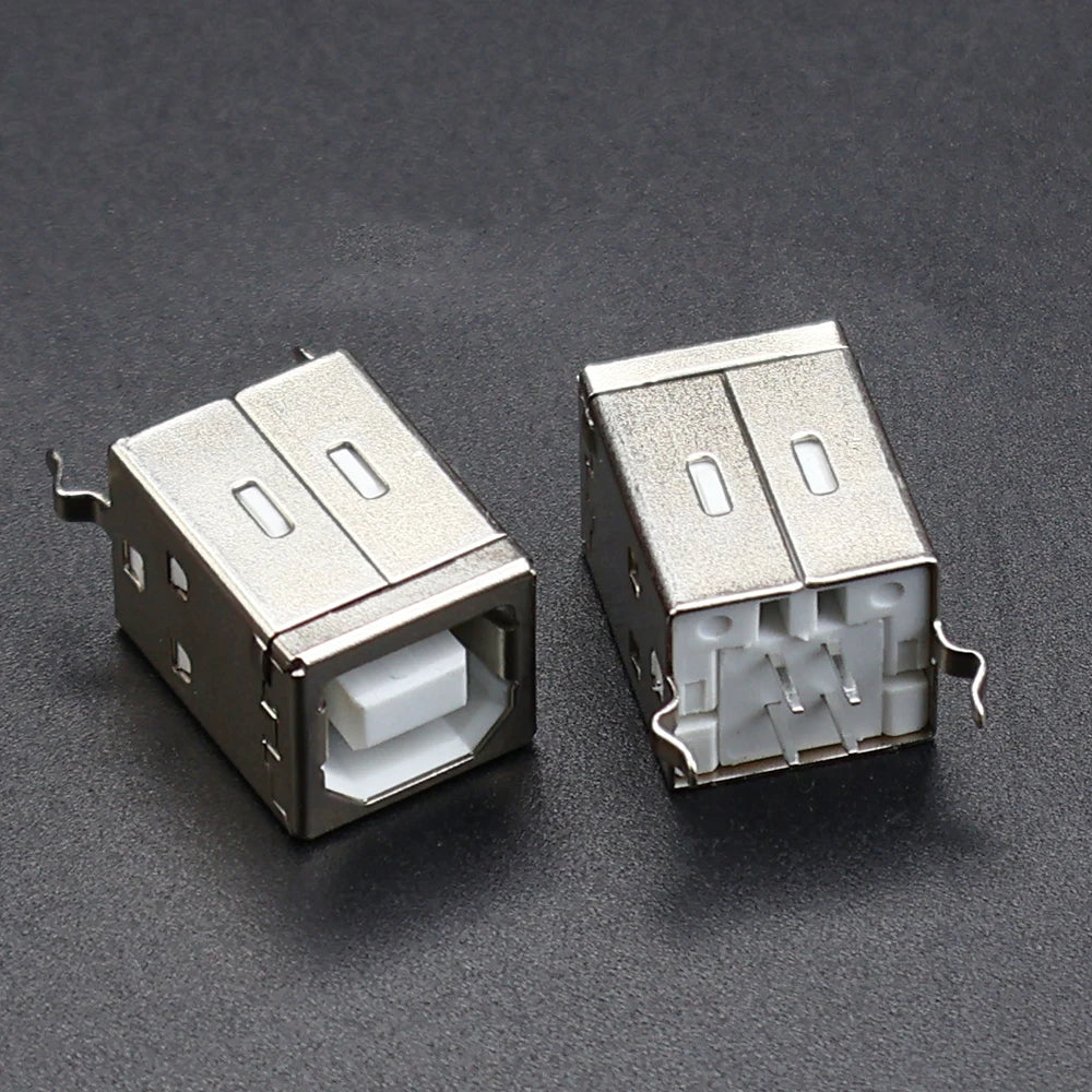 5PCS B Type 90°/180° Connector Soldering DIY Printer Interface Repair USB 2.0 and USB 3.0 Connector Female Socket Male Jack