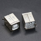 5PCS B Type 90°/180° Connector Soldering DIY Printer Interface Repair USB 2.0 and USB 3.0 Connector Female Socket Male Jack
