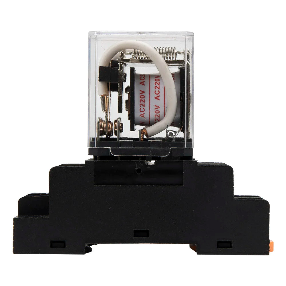 JQX-30F 30A electromagnetic relay with socket base DPDT high power relay JQX-30F-2Z AC 220V 110V DC 24V 12V