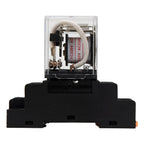 JQX-30F 30A electromagnetic relay with socket base DPDT high power relay JQX-30F-2Z AC 220V 110V DC 24V 12V