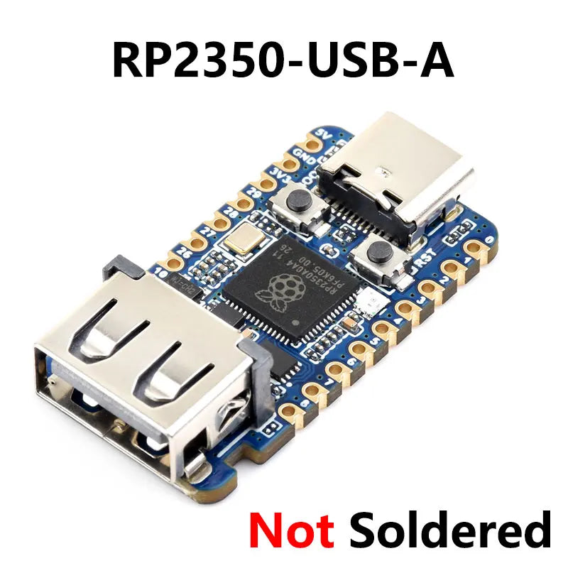 Waveshare Raspberry Pi Pico 2 RP2350 USB A Mini Development Board RP2350A 150MHz Operating Frequency