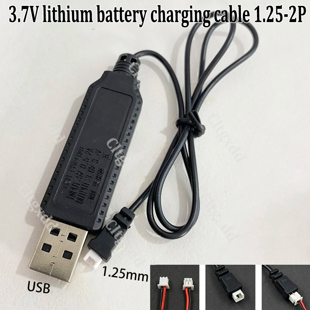 3.7V/7.4V USB Lithium Charging Cable SM-2P SM-4P JST XH2.54 PH2.0 MX2.0 1.25mm Adapter For RC Toy Car Drone Wide Compatibility