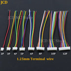 10Pcs SH1.0 MX1.25 ZH1.5 PH2.0 XH2.54mm Head Wire Cable Connector Pitch 1.0/1.25/1.5/2.0/2.54mm 2/3/4/5/6/8-12Pin Female Plug