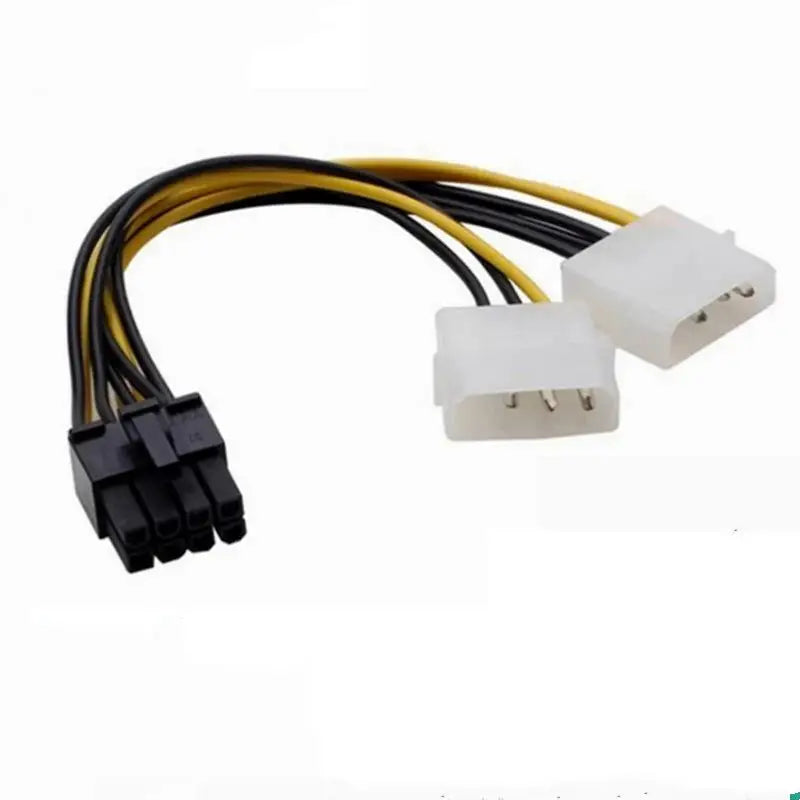 8Pin Male to Dual 4Pin Female PCIe Molex Power Cable High Compatibility for All Major Brand Graphics Cards
