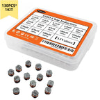 130PCS CD54 Power Inductor Kit 13 Values, Non-Shielded Wire Wound SMD 2.2uH~680uH Inductor Assortment Set for DC-DC Converter
